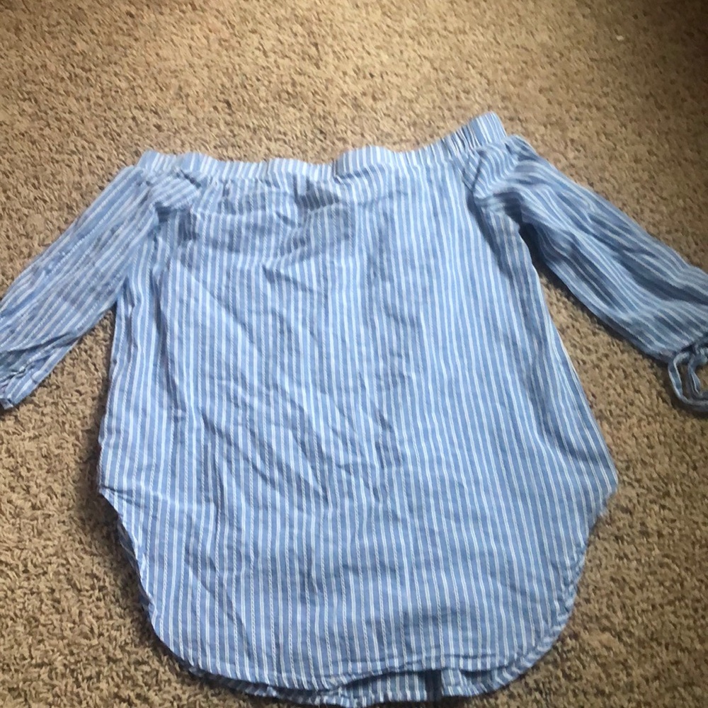 Striped Off Shoulder Blouse